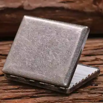 

Cigarette case metal (hold 20 pcs) Retro cigarette box Smoking clip Tobacco Accessories Father's day gift for him Gift box