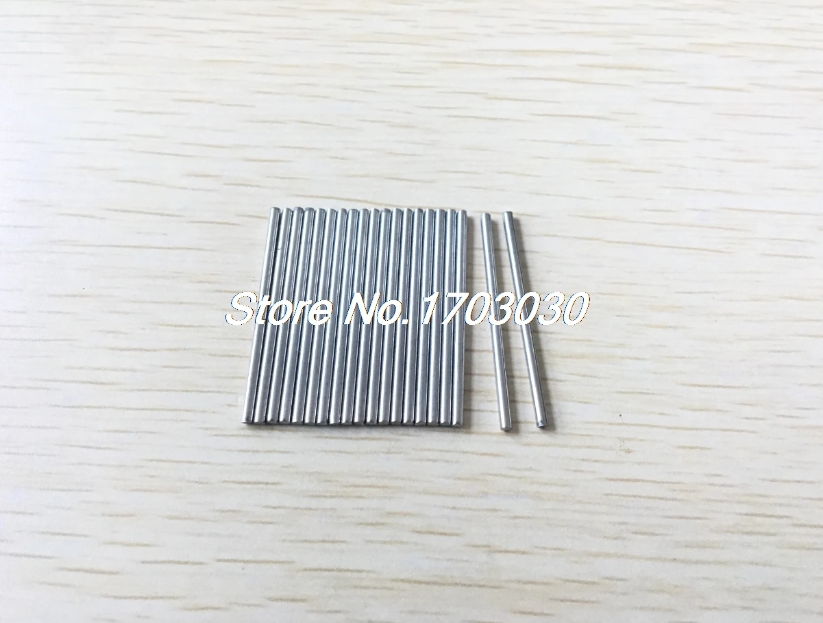 

20PCS Silver Tone Stainless Steel Round Models Part Axle 35mm x 3mm