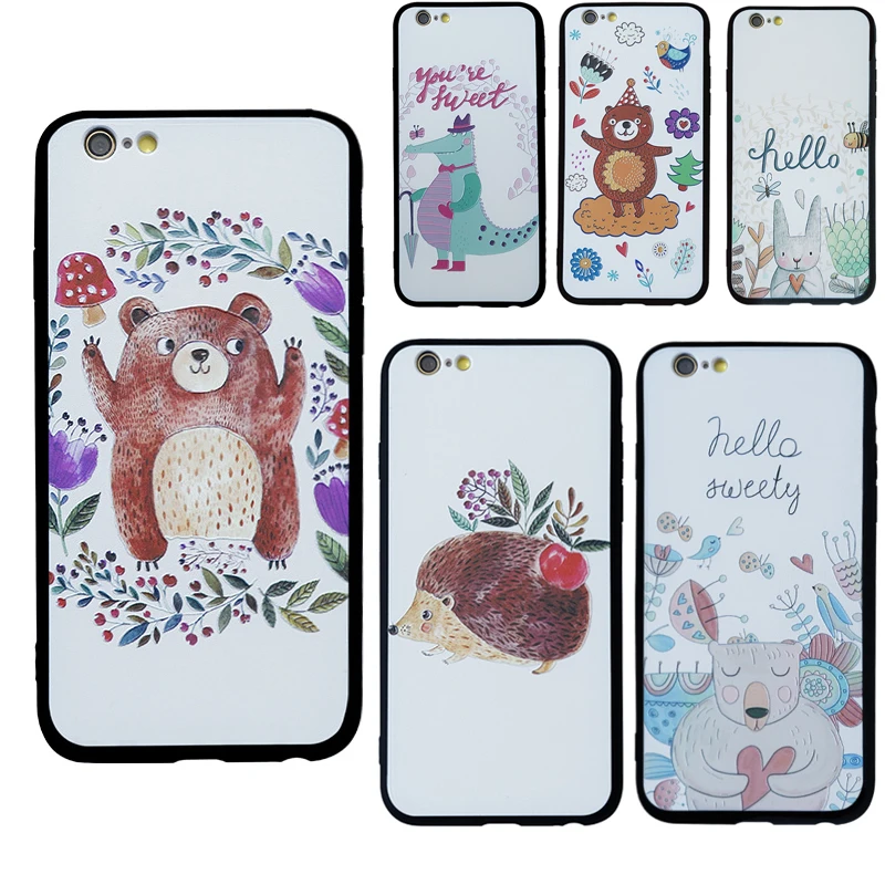 Cute Animal Phone Case For IPhone 7 6 6s8 Plus Soft Protective Full Cover Iphone X XR XS MAX Shockproof Ultra Thin Back |