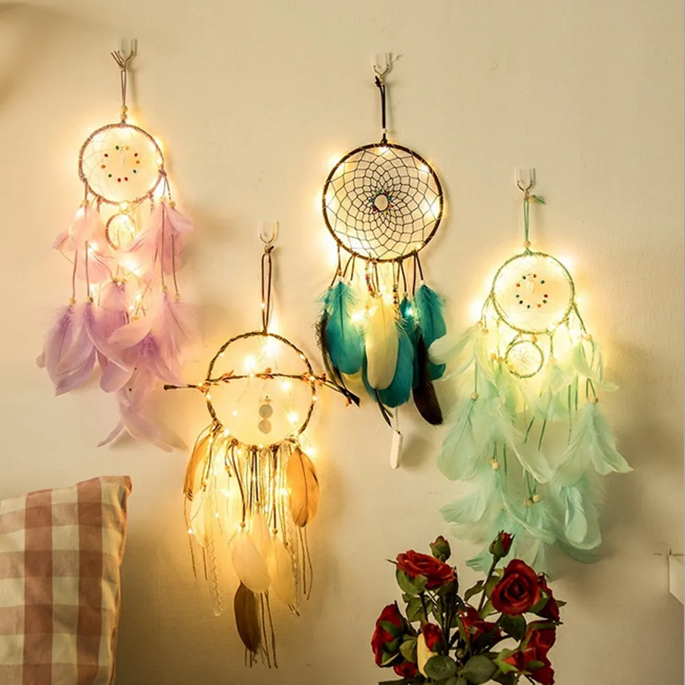 

Dream Catcher Dreamcatcher 2 Meter 20LED Lighting Girl Room Bell Bedroom Romantic Hanging Decoration