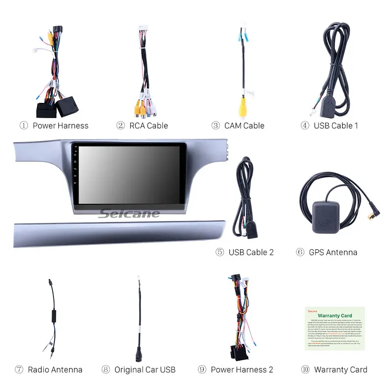 Discount Seicane 2 Din Car Stereo 10.1 inch GPS Android 8.1 HD Touchscreen Radio for VW Volkswagen Lavida 2012-2015 with support Carplay 3