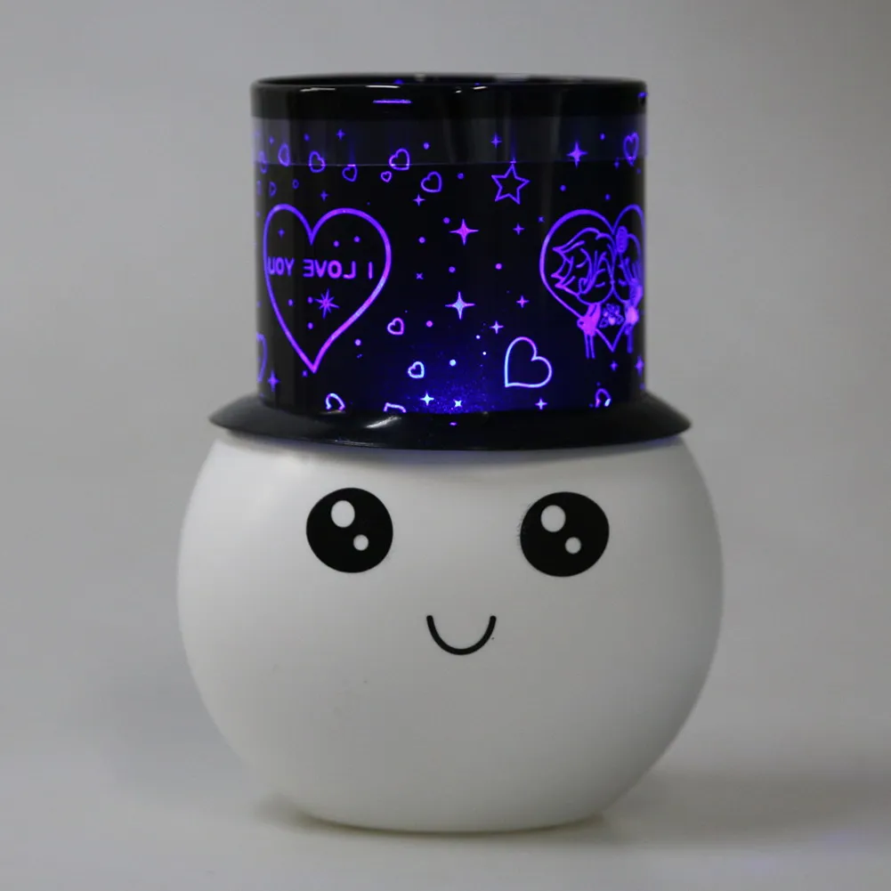 

USB Charging Cartoon Romantic Star Projection Lamp Led Super Bright Fantasy Atmosphere Night Light Gift FULI