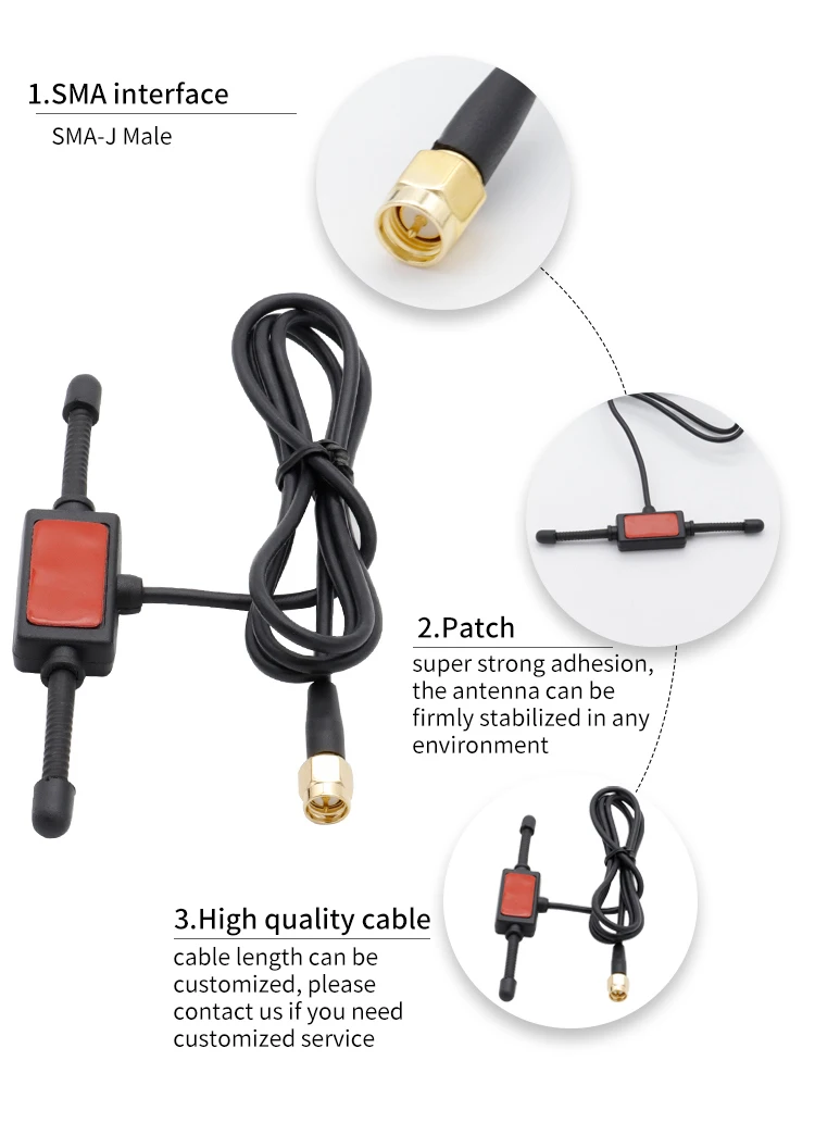 Антенна с высоким коэффициентом усиления 5dBi 433MHz с большим радиусом действия 900/1800MHZ универсальная GPRS GSM антенна патч-усилитель антенна Omni Antena 5M кабель