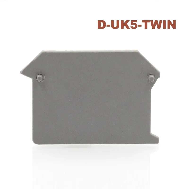 30/50 шт. D UK5 TWIN клеммы торцевая пластина на входе и двойной розетке din рейка