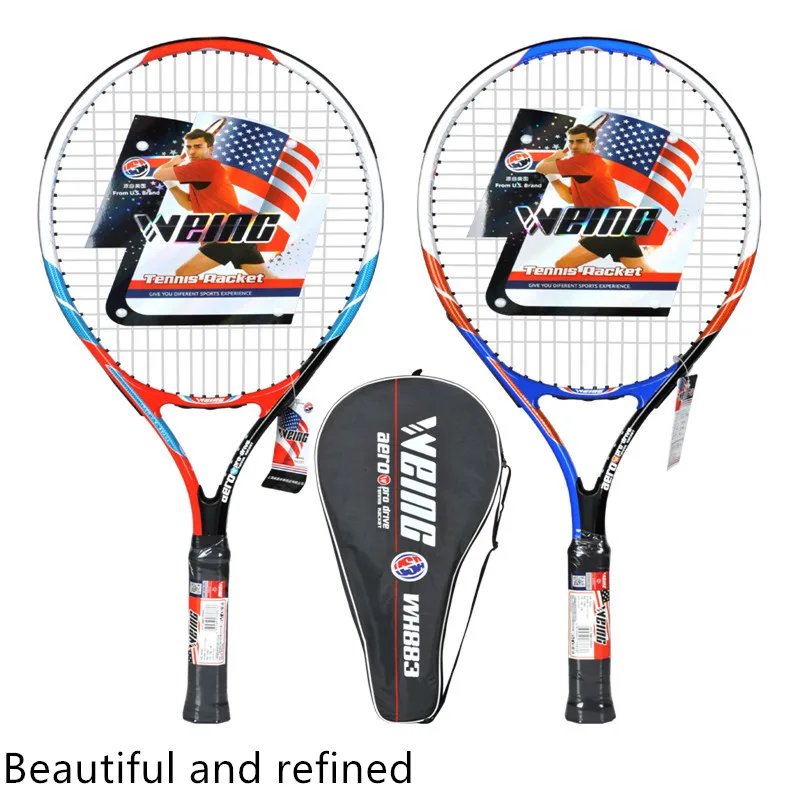 Теннисная ракетка WEING для начинающих взрослых мужчин и женщин, Ультралегкая ракетка для начинающих