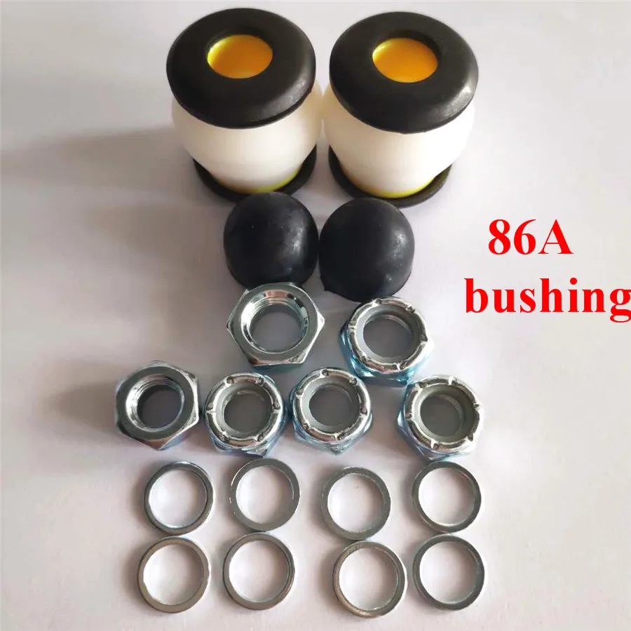 86A bushing Скейтборд/Лонгборд втулки 86A/88A/90A/91A/95A мягкие втулки высокоэластичные ПУ амортизационные скейт грузовики втулки набор - Цвет: 86A bushing