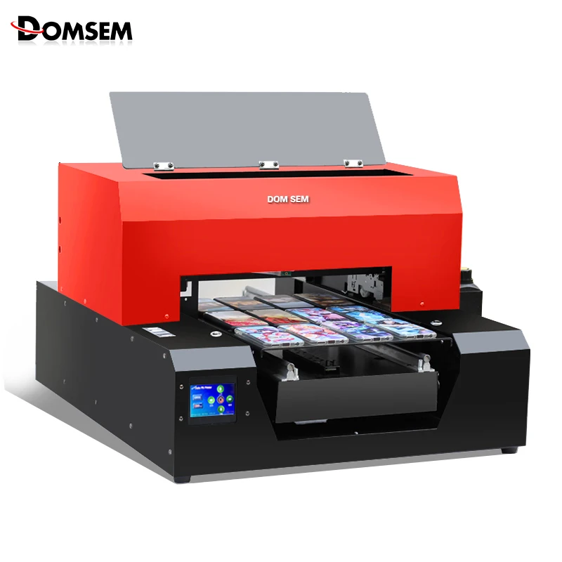 

DOMSEM 6 color Digital Printer Automatic UV Flatbed Printer For T-shirt Phone Case multifunction Clothes Printing Machine