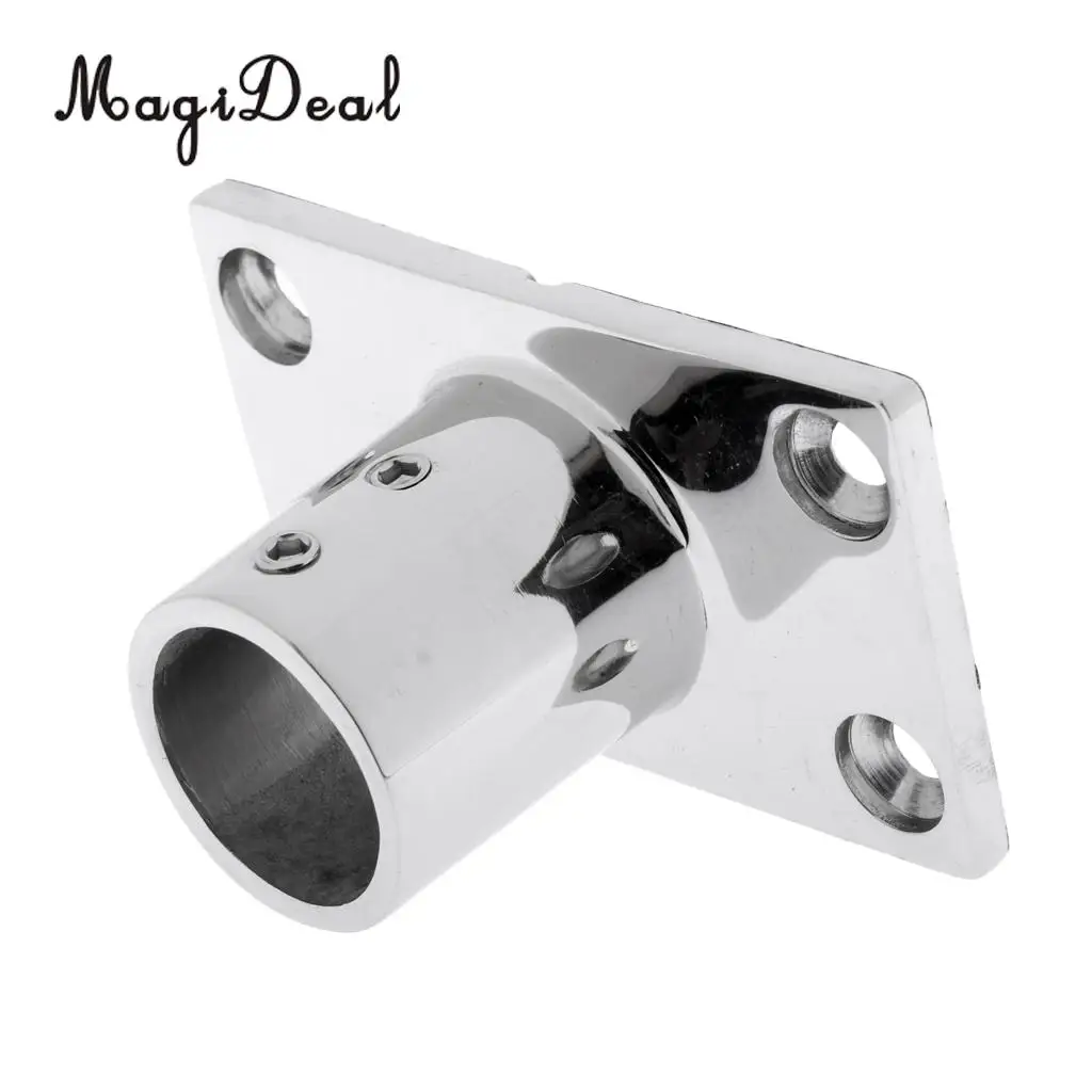 Durable 2x Boat Hand Rail Fitting 90 Deg 1` Stanchion Base Marine Stainless Steel for Kayak Canoe Boat Dinghy Yacht Accessories