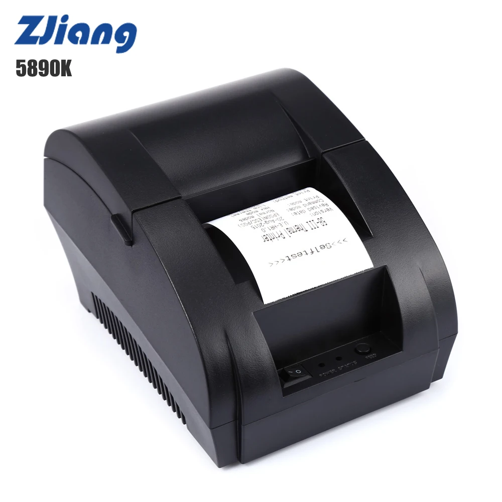 

ZJ-5890K 58mm Thermal Priter USB Port ECS POS Receipt Printing Machine 70mm/s 203DPI for Supermarket PK H58