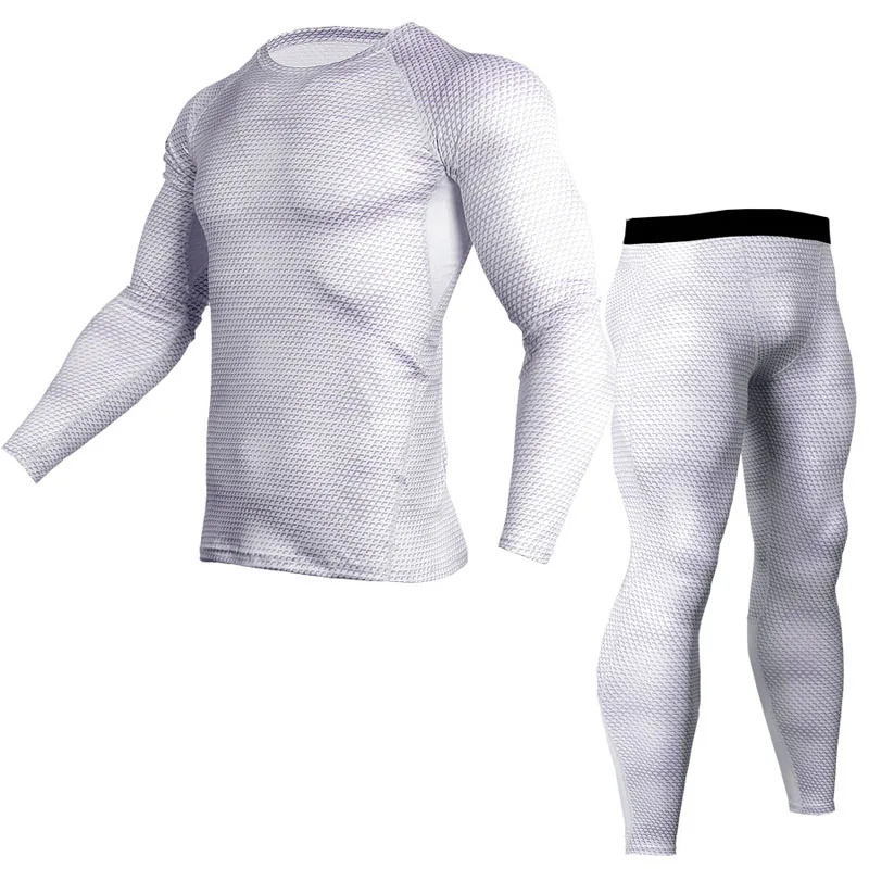 

Compression Set Men Sport Fitness Tight Men Long T-shirt Leggings Gym Jogging Quick Dry Clothing Running Union suit Sportswear