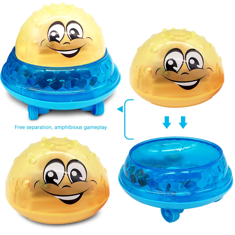 Bath Toys Spray Water Light Rotate with Shower Pool Kids Toys for Children Toddler Swimming Party Bathroom LED Light Toys Gift 4