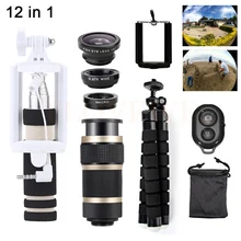 New Universal Clips 8X Zoom Lens Telephoto Lenses Telescope 3 in 1 Fisheye Wide Angle Macro Lentes Microscope For iPhone 7 6 5 s