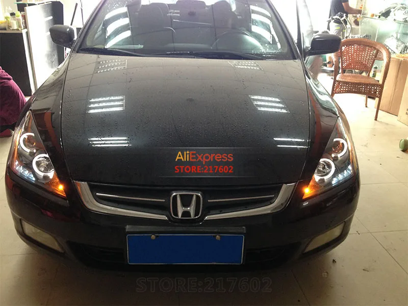 Фары головного света для проектора Gen 7 Honda Accord Angel eye подходят автомобилей 2003 2007