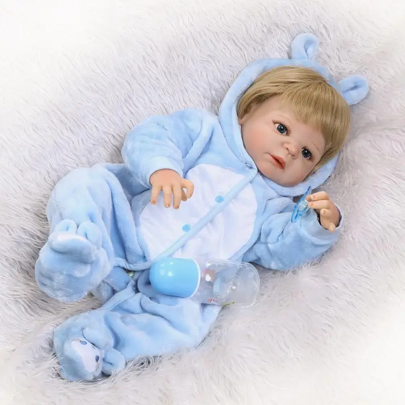 

2018 new 57cm About 22'' Whole Silicone Bebes Reborn Bonecas Play Toys For Babies Bathing Bebe Alive Doll As Enducational Doll