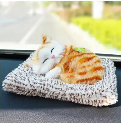 

Simulation Kitty Plush Toy Doll Decoration Fake Sleeping Cat Model Car Cute-2
