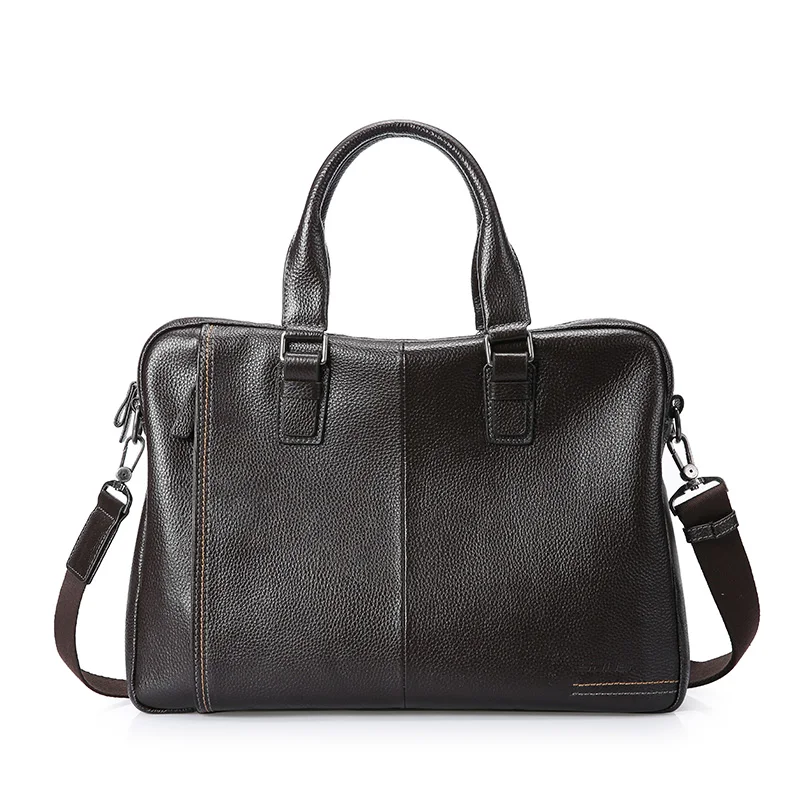 

LOEIL 2018 new men's handbag Crossbody Bags new leather men's bag business briefcase cross section large capacity