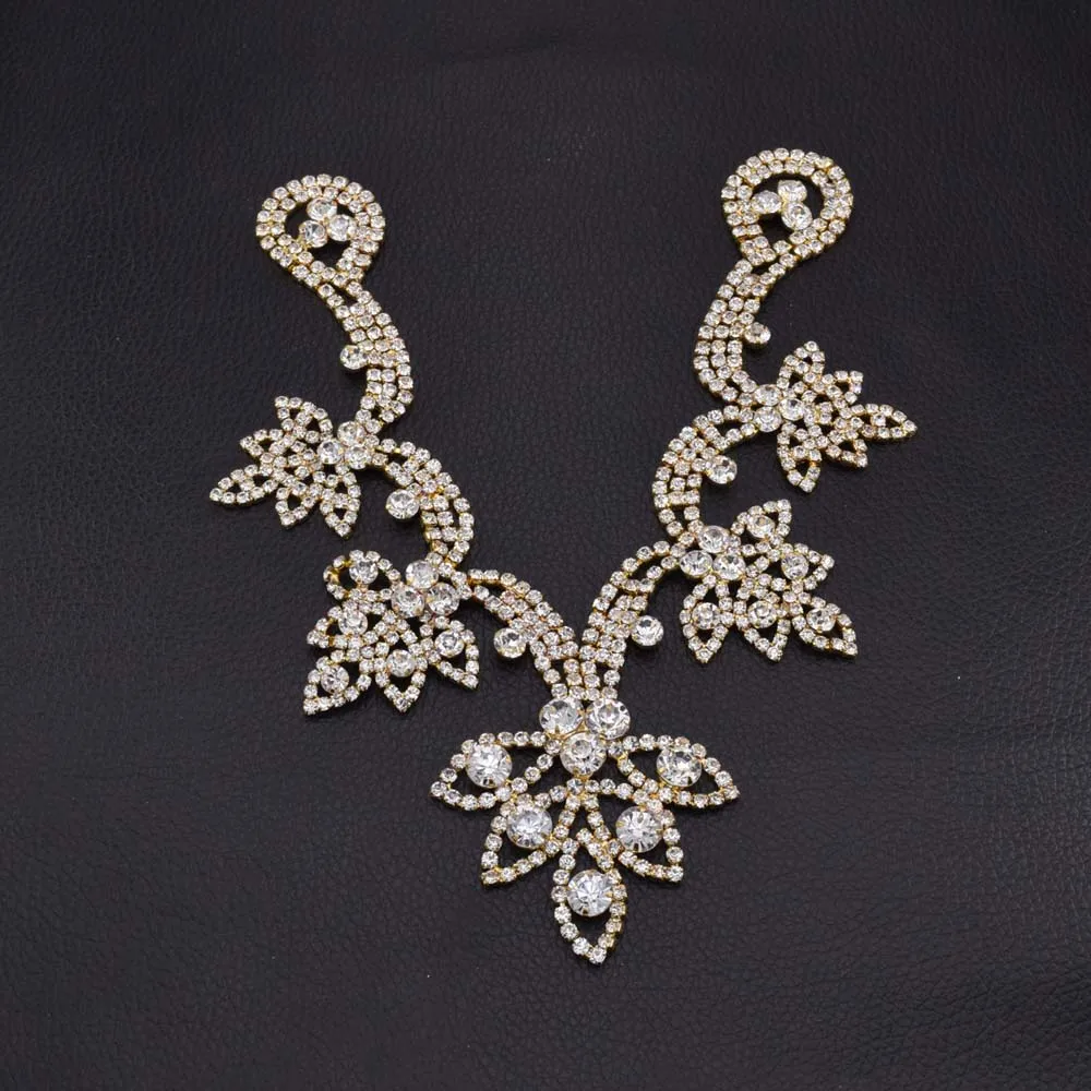 sew on rhinestone neckline for clothing HD-1100 (3)