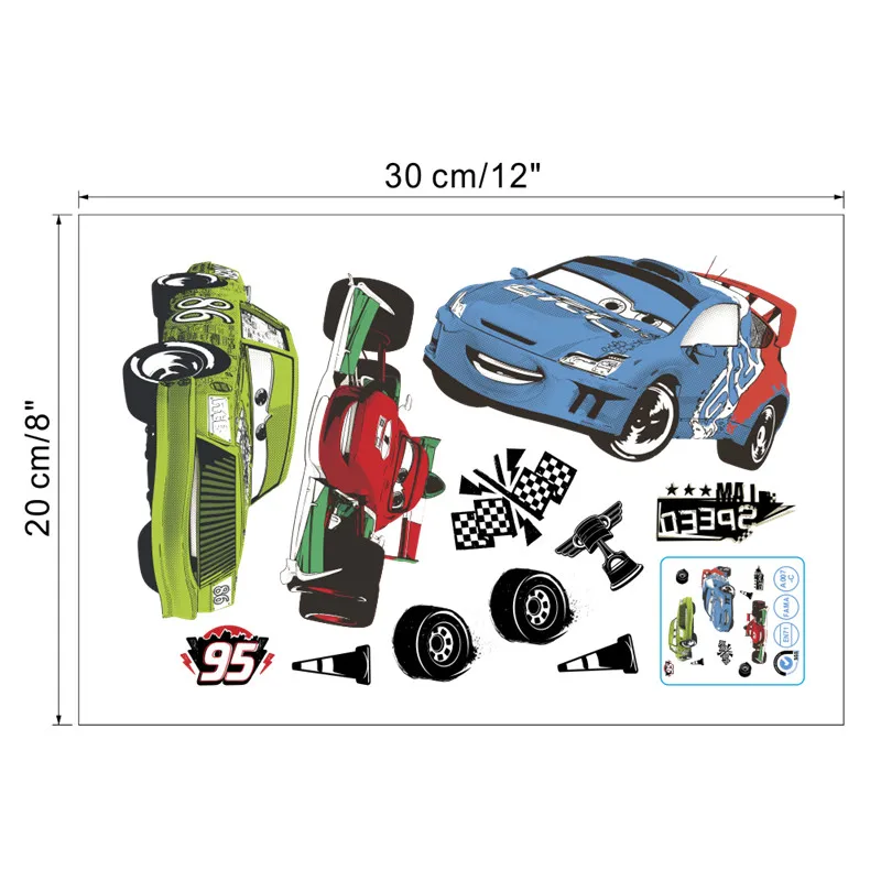 Наклейки на стену с мультяшным автомобилем для детской комнаты, для измерения роста, для мальчиков, для спальни, для украшения, для роста, для росписи, художественные наклейки, для детской комнаты