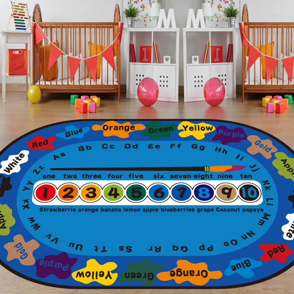 

Loartee Cartoon Letter Color Children Crawling Carpet Early Childhood Education Digital Letters Color Rug Children Carpet