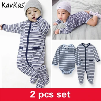

2018 Winter Wear Baby Boy Body Suits Clothing Infant Stripe Rompers Coveralls Long Sleeve O-neck Newborn Baby Jumpsuit Overalls
