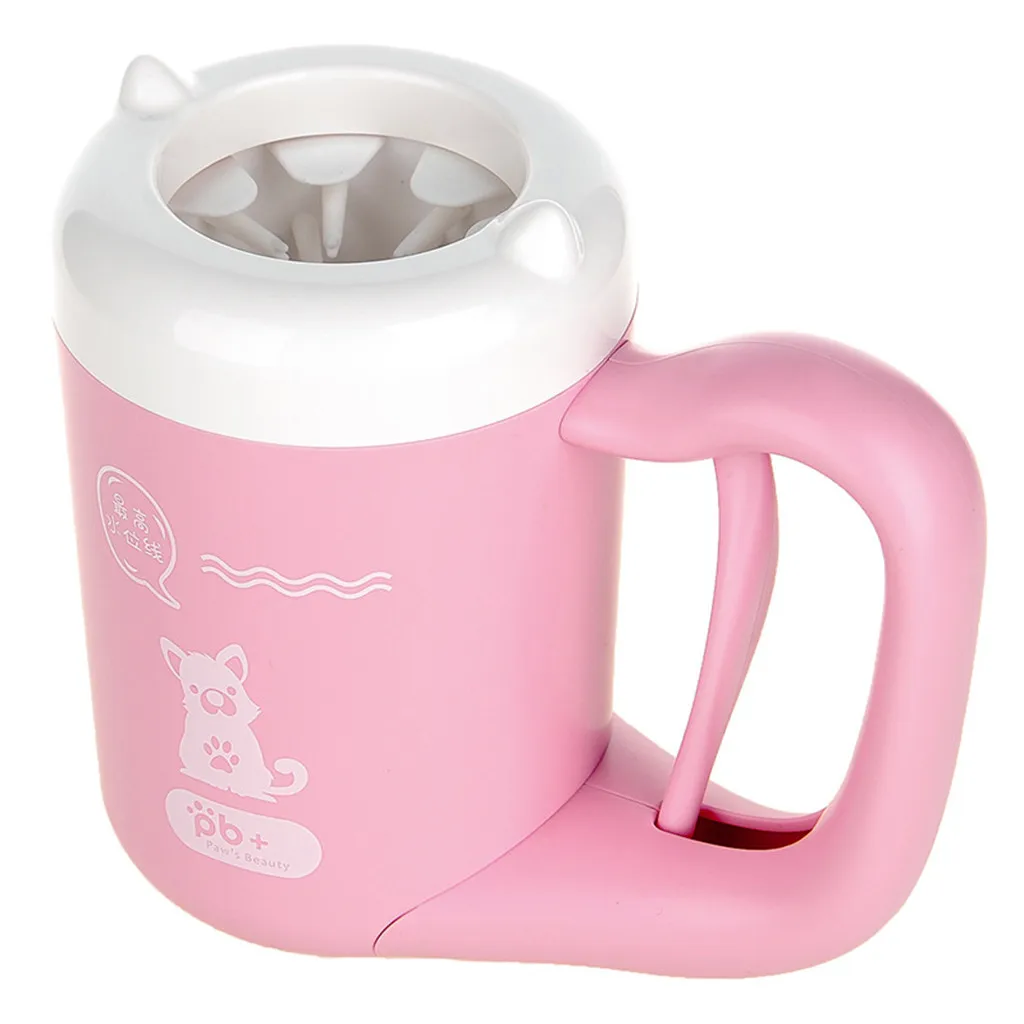 Trsnser Pet Dog Foot Cleaning Cup Paw Brush Pink Portable Clean Tool Washing ABS Washer Outdoors 19Mer27 P35 | Дом и сад
