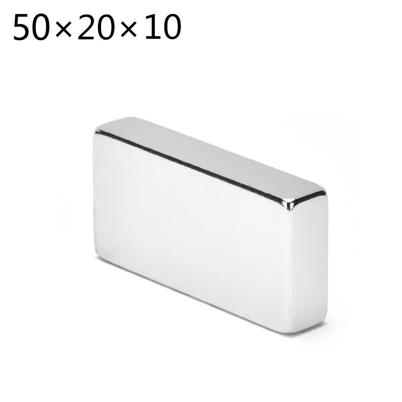 1 шт. 50x20x10 мм неодимовый магнит Блок N35 постоянный супер сильный Мощный маленький Магнитный Магнит квадратный 50*20*10 мм