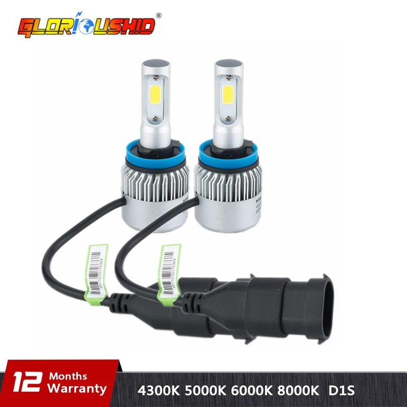 

H8 H9 H11 COB LED Conversion Kit 6500K 8000LM Driving Fog Headlamp Single Beam All-in-one Front Headlight Bulb 12V