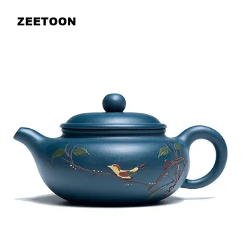 

180cc Authentic Yixing Teapot Master Handmade Antique Pot Purple Clay Tea Set Tea Maker Pot Zisha Fang Gu Pot Vintage Home Decor