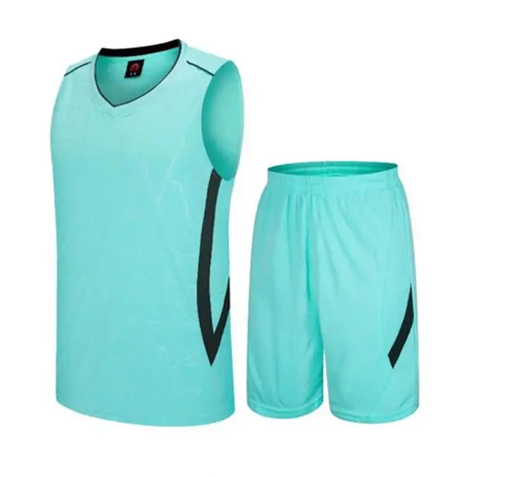 Новые бренды Мужская баскетбольная одежда комплект Джерси Спортивная рубашка баскетбольная тренировочная Джерси костюм дышащая спортивная экипировка - Цвет: Green