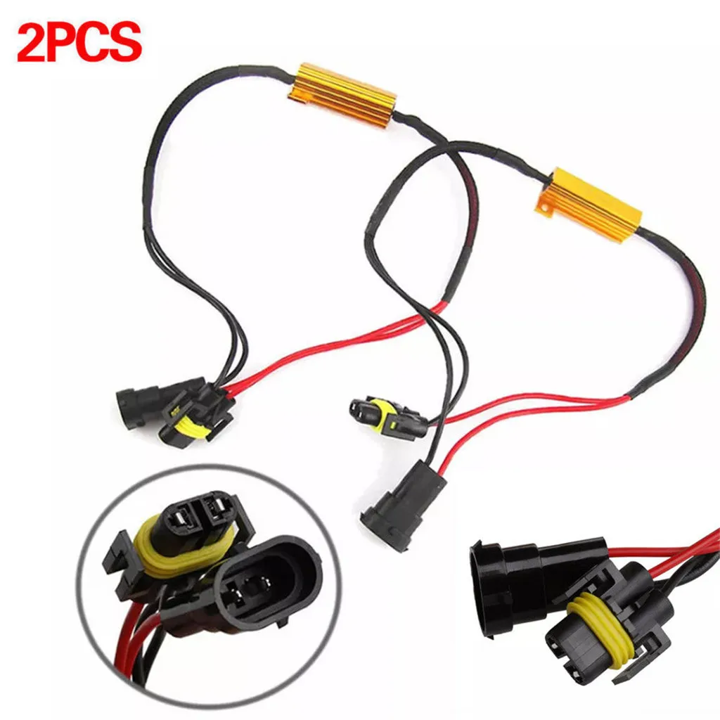 

2Pcs H8 H11 LED DRL Fog Light Canbus Error Free Load Resistor Decoder Canceller Accesorios de coche Maximum configuration 0.8
