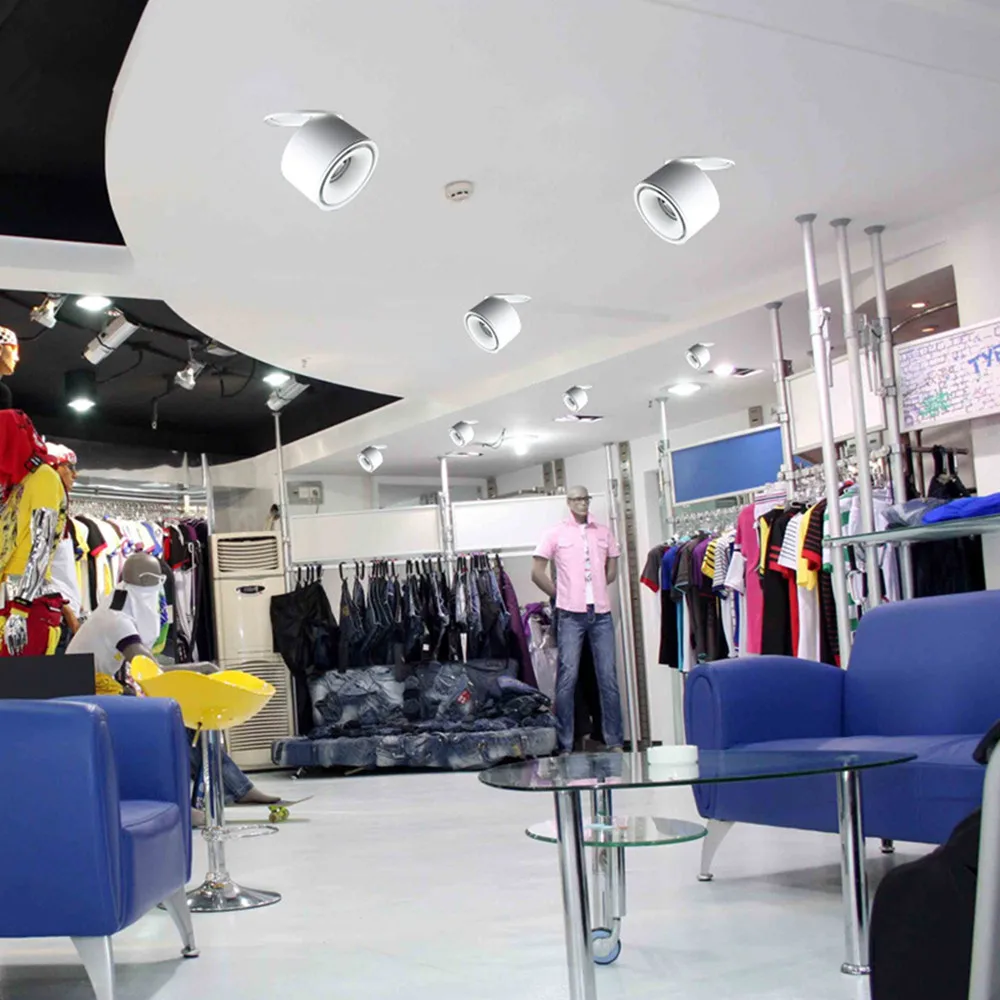 [DBF]90 Degree Foldable LED Recessed Downlight 3W 5W 7W 10W 12W 15W Clothing Store Pic Background Ceiling Spot Light AC85-265V