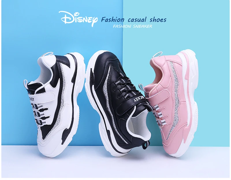 Disney/детская обувь; весенние кроссовки для малышей; обувь на плоской подошве; черная кожаная обувь для мальчиков и девочек; Новинка года; модные кроссовки