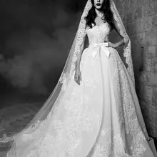 Новое поступление белый кот фаты один слой долго тюль фату пользовательские аппликация край часовня длина фата V879