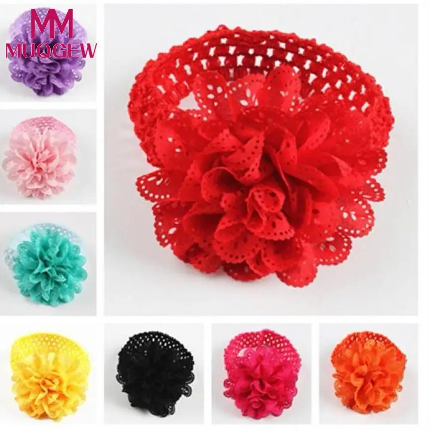 

MUQGEW 2019 hair bands Baby headband Kids Girls Lace Flower hair accessories for a girl Hairband Headband Dress Up Head band
