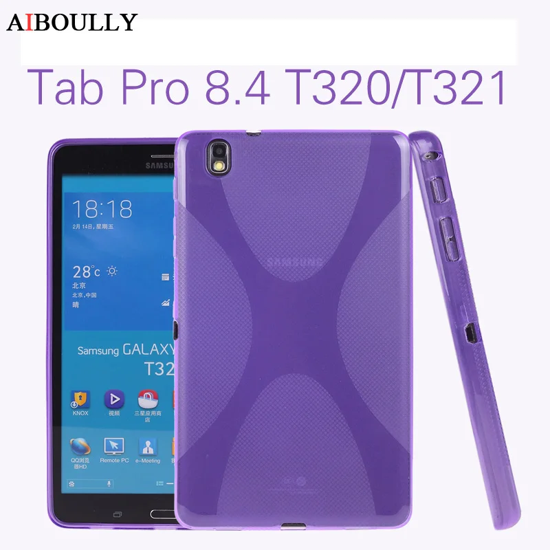 

T320 X Line Soft Ultrathin TPU Gel Case for Samsung Galaxy Tab Pro 8.4 SM-T320 T321 Para Capa Back Pudding Cover Case