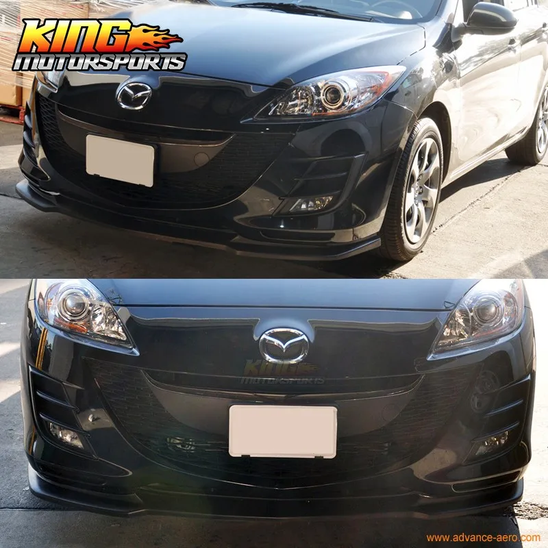 Подходит для 2010-2011 Mazda 3 4Dr Sedan JDM style поли-Уретановый передний бампер спойлер бодикит глобальная по всему миру