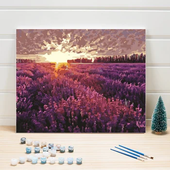 

Paint By Numbers One Piece On Linen Canvas Painting Landscape Pastoral Acrylic Coloring Wall Pictures For Living Room Arts Craft