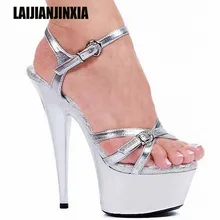 Laijianjinxia/пикантные 15 см босоножки на высоком каблуке для ночного клуба Обувь для танцев у шеста Танцы Обувь модель женские туфли на высоком каблуке h-098