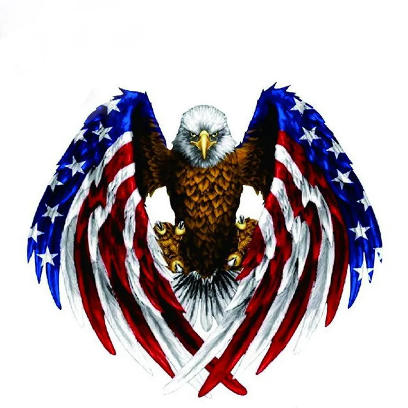 2017 Newest Car Decal Flying Hawk Auto Truck Hood Side Eagle USA Flag Sticker car accessories car-styling stickers decals DIY | Автомобили