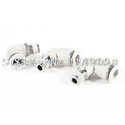 

10mm Thread to 8mm Quick Joint Fitting Elbow Type Connecting Connector 2 Pcs