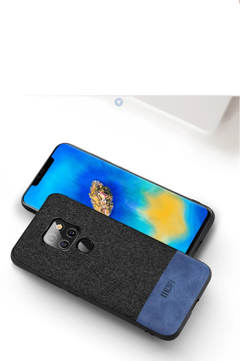 Dành Cho Huawei Mate 20 Bao MOFI Ban Đầu Silicone Giao Phối 20 X Cover Lưng Coque Vải Chống Sốc Giao Phối 20 pro