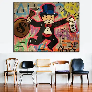 

Free shipping pop artist Painting popular hand painted for decoration no frame a03