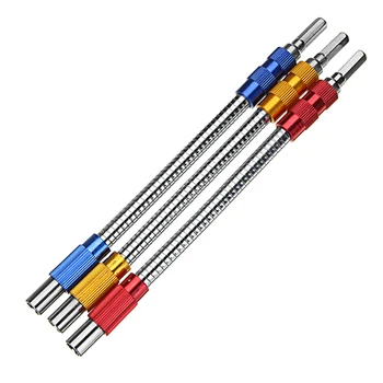 

Metal Flexible Shaft Bits Extention Screwdriver Bit Holder Connect Link Electronics Drill 1/4" Hex Shank Repair Tools