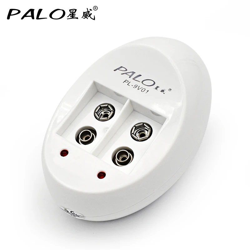 PALO зарядное устройство C818W мини двойная игрушка батарея для 9V 6F22 литий Ni-MH Ni-CD