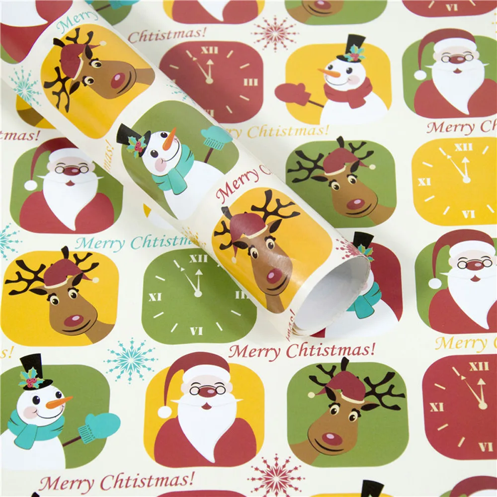 New Arrive Christmas Wrapping Paper Gift Present Tree Santa Wrap Decorative Xmas Party Roll Packing paper Home Decor