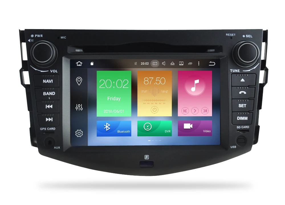 Android 8.0 Car DVD Stereo Multimedia Headunit For Toyota RAV4 2008 To 2011 Auto PC Radio GPS Navigation Video Audio Car Stereo (1)