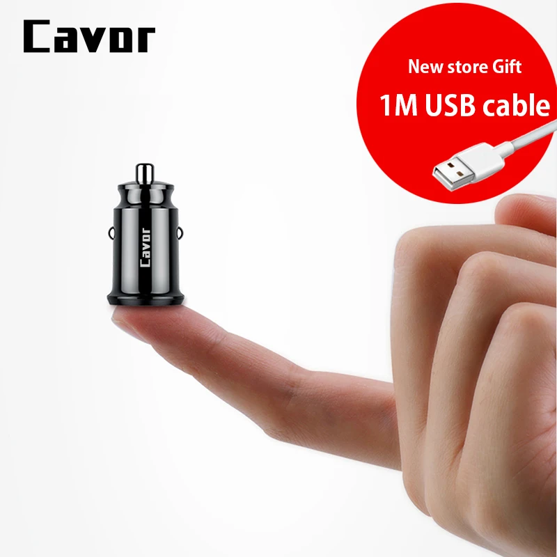 

Free Cable Mini Dual USB Car Charger For Mobile Phone Tablet GPS 3.1A Fast Charger For iPhone Huawei Samsung Fast Charger in Car