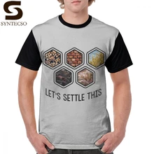 Colons de Catan T-Shirt laissez-nous nous installer ce colons de Catan T-Shirt graphique manches courtes graphique T-Shirt amusant décontracté T-Shirt(China)
