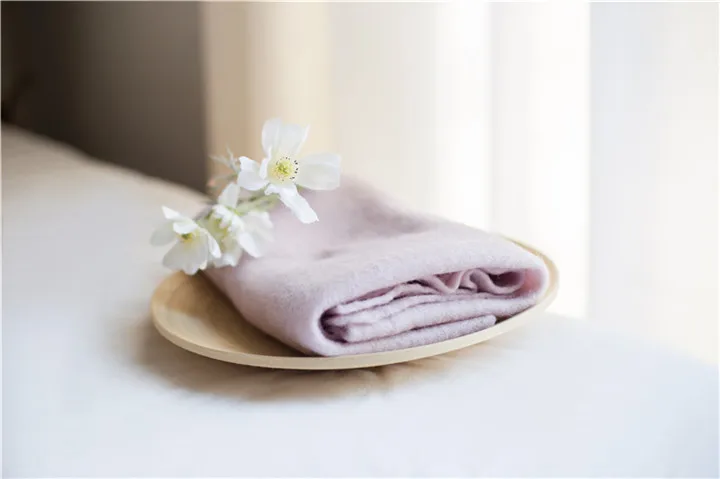 Ylsteed новорожденных Подставки для фотографий из мягкой шерсти детское одеяло корзина наполнитель шерсть пуховая корзина писака новорожденных съемки обертывание пеленок - Цвет: Лиловый