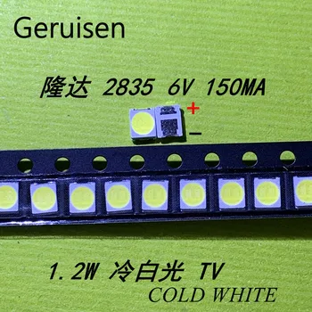 

200PCS Original LEXTAR 2835 3528 1210 6V 1.2W SMD LED For Repair TV Backlight Cold white LCD Backlight LED